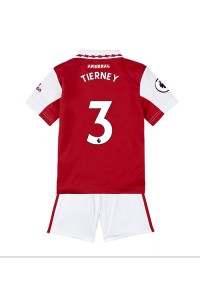 Arsenal Kieran Tierney #3 Babytruitje Thuis tenue Kind 2022-23 Korte Mouw (+ Korte broeken)